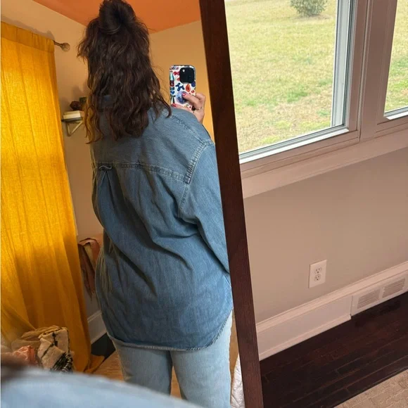 Old Navy Blue Button Down Shirt - Picture 6 of 10